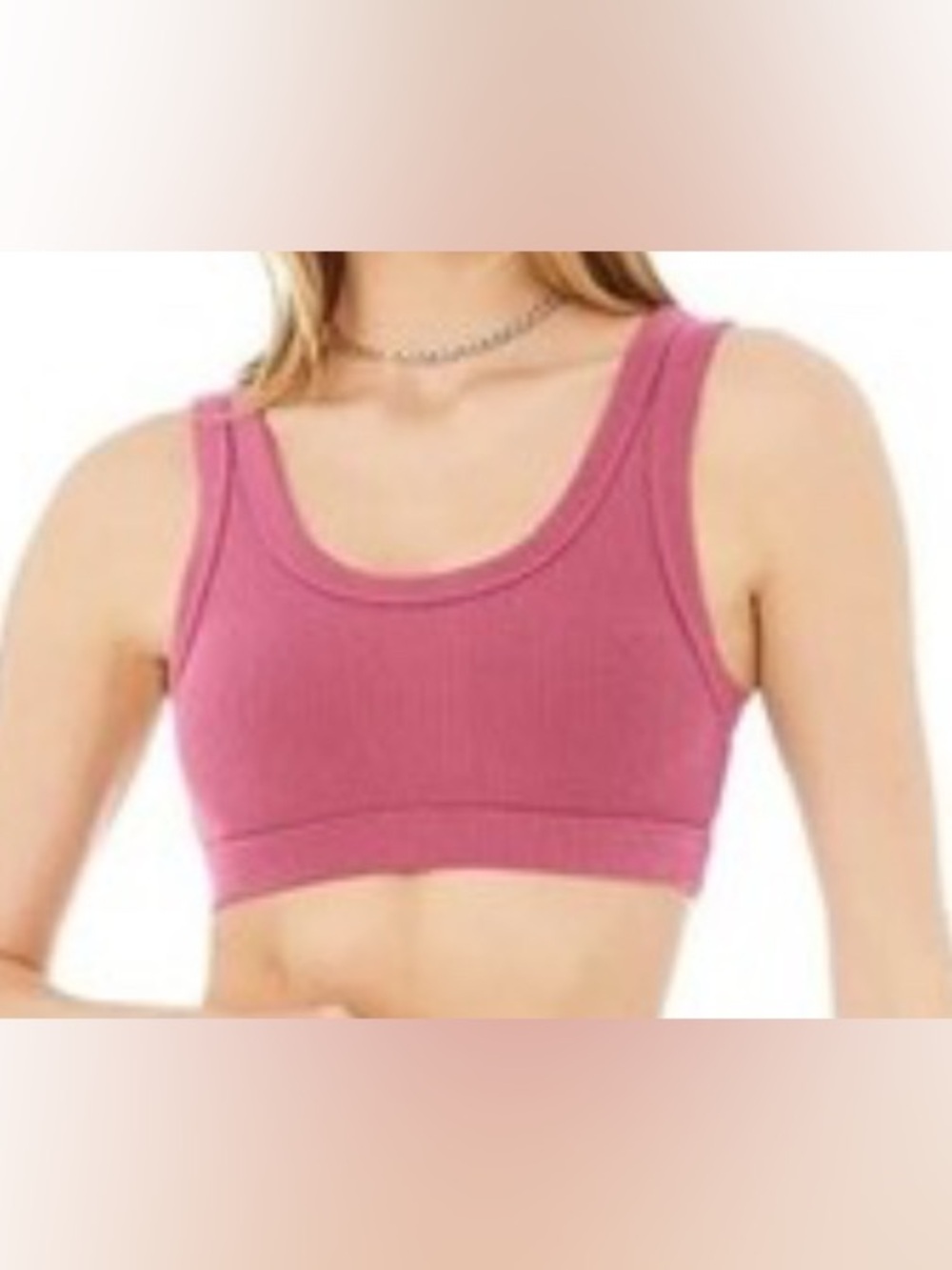 NWT Alo Wellness Bra raspberry sorbet XS